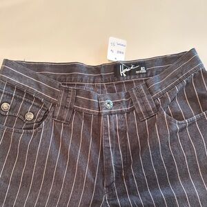 Women's Gray Striped Pants